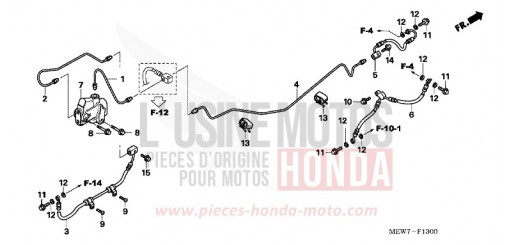 BRAKE LINES/PCV. NT700V6 de 2006